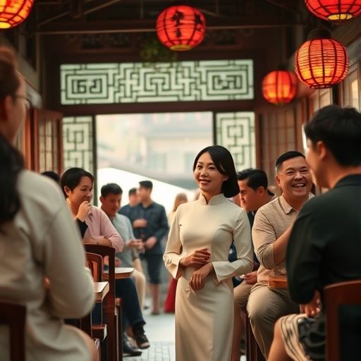 茶室内的欢乐互动