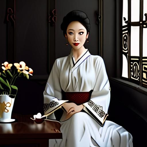 茶艺师的优雅表演