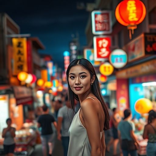 罗湖东门老街夜市的热闹场景