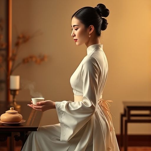 茶艺师现场展示茶艺