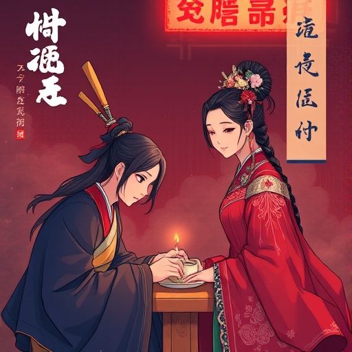 中外商务人士在茶台前交换名片