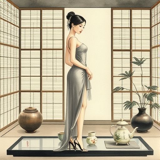 雅致茶室一角