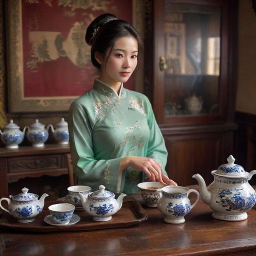 荔湾老字号茶肆茶具细节