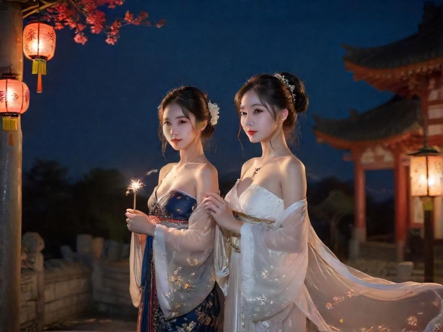 广州繁华的夜景,城市天际线被霓虹灯光点亮,高耸的摩天大楼彰显着都市的活力与魅力。