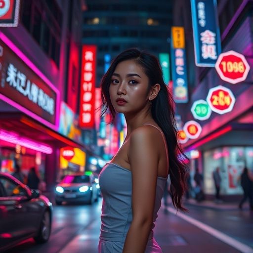 广州夜景街头