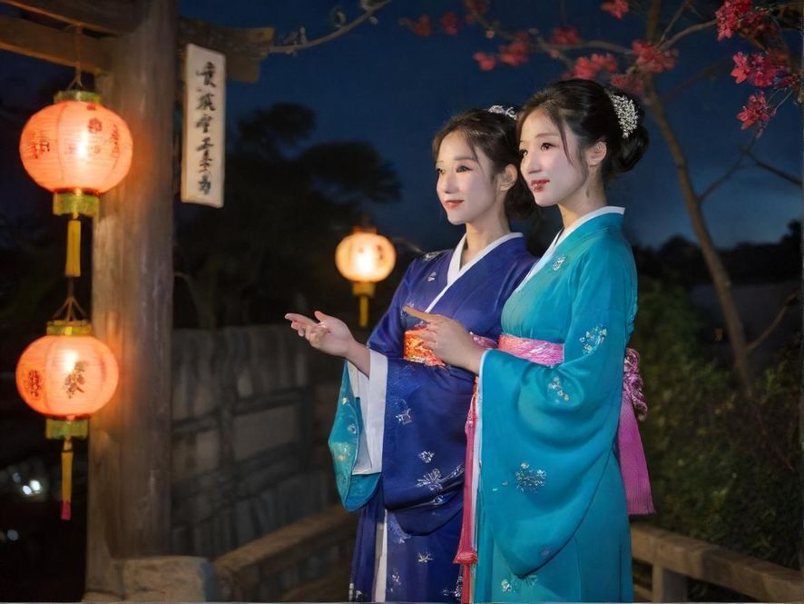 一条在夜晚霓虹灯映照下的广州神秘巷道,尽头隐约可见一扇特色会所的门。