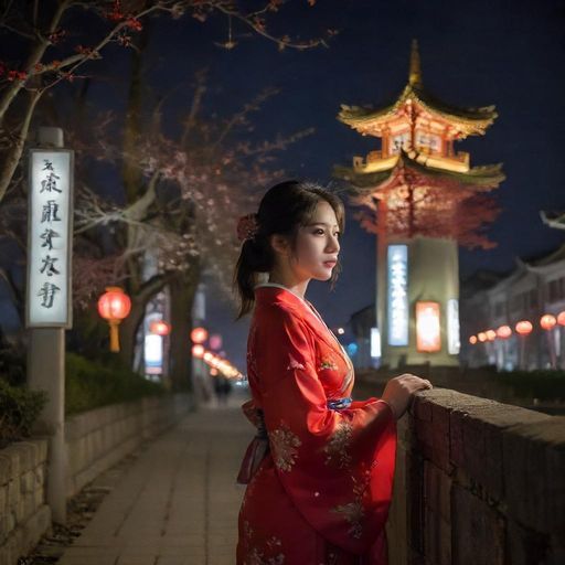 广州城市夜景,灯光璀璨