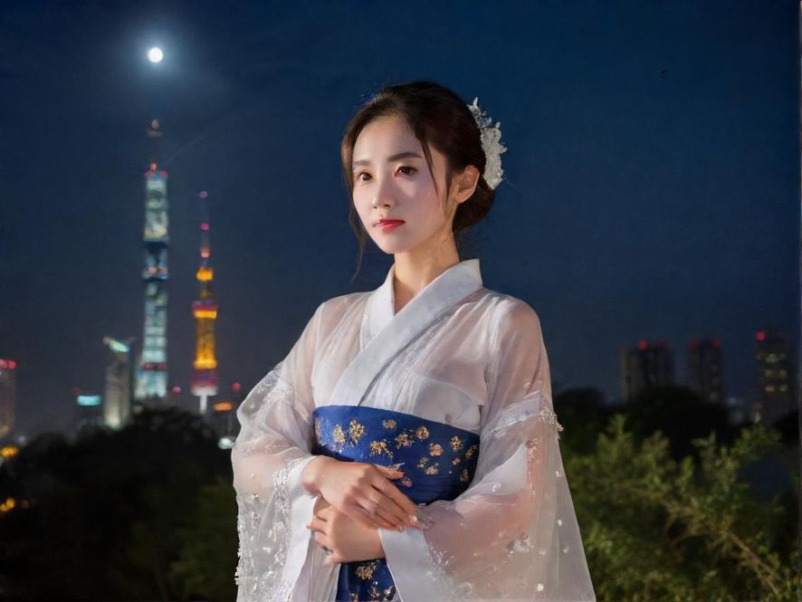 城市夜晚，一家休闲娱乐场所的入口，灯光璀璨