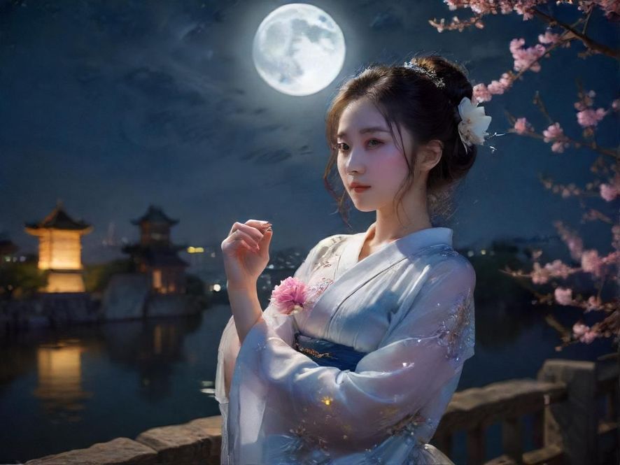 广州夜生活的绚丽灯光和都市夜景