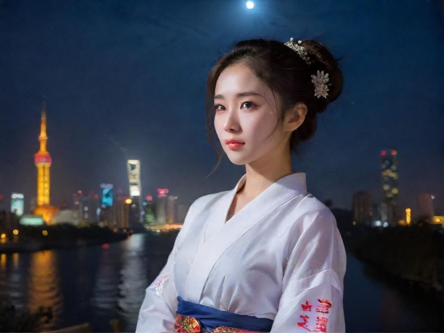 深圳宝安夜景街角