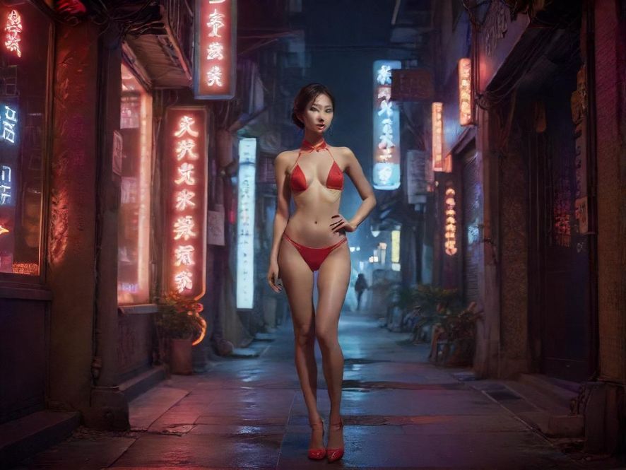 罗湖夜色下的会所入口