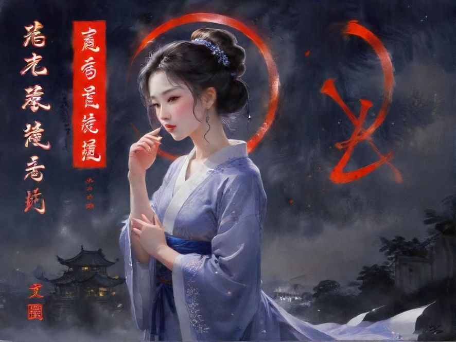 夜晚城市中抽象的网络连接