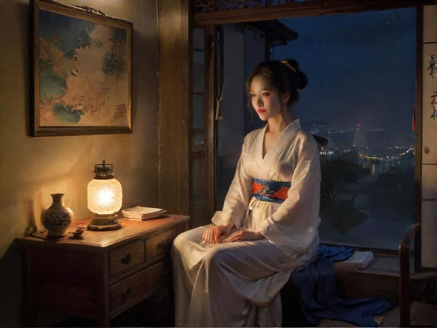 夜晚,一人在电脑前浏览广州Qm论坛