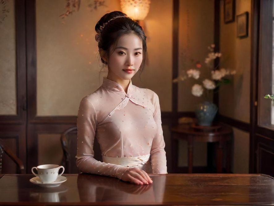 高端茶室内的温馨氛围