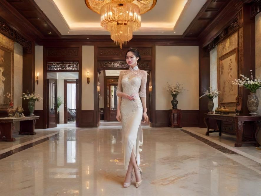 苏州高端会所大厅的写实照片，环境宽敞明亮，装修豪华