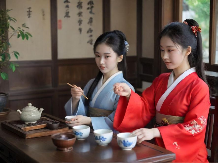 休闲会所内的茶室一角