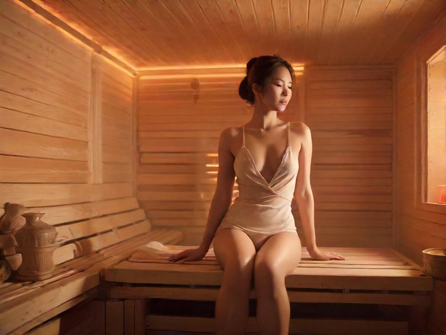 桑拿会所休息区温馨场景