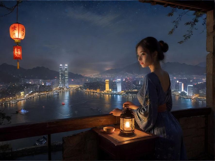 广州嫩茶外卖夜景