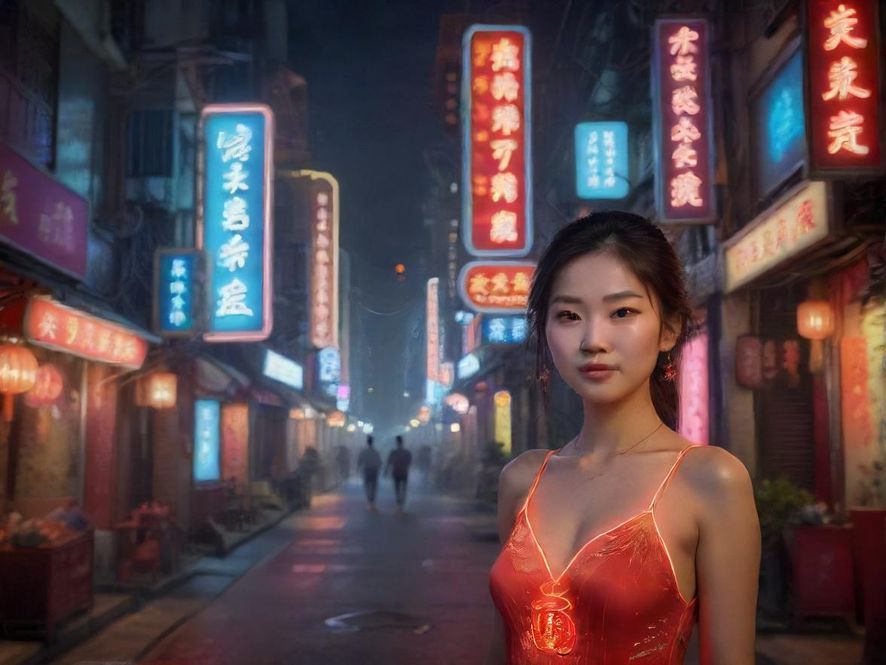 广州特色休闲场所夜晚入口