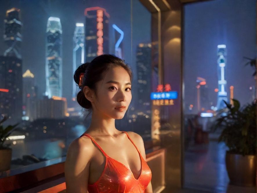 深圳高端养生会所夜晚环境氛围