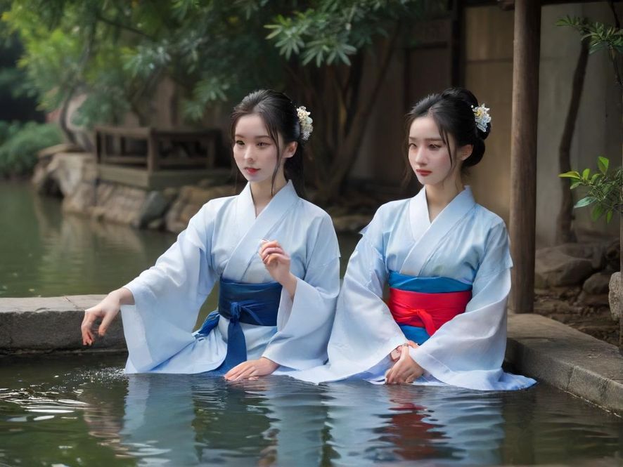 水疗师为客人进行按摩的特写镜头,展现唯美艺术感和舒适的水疗室环境