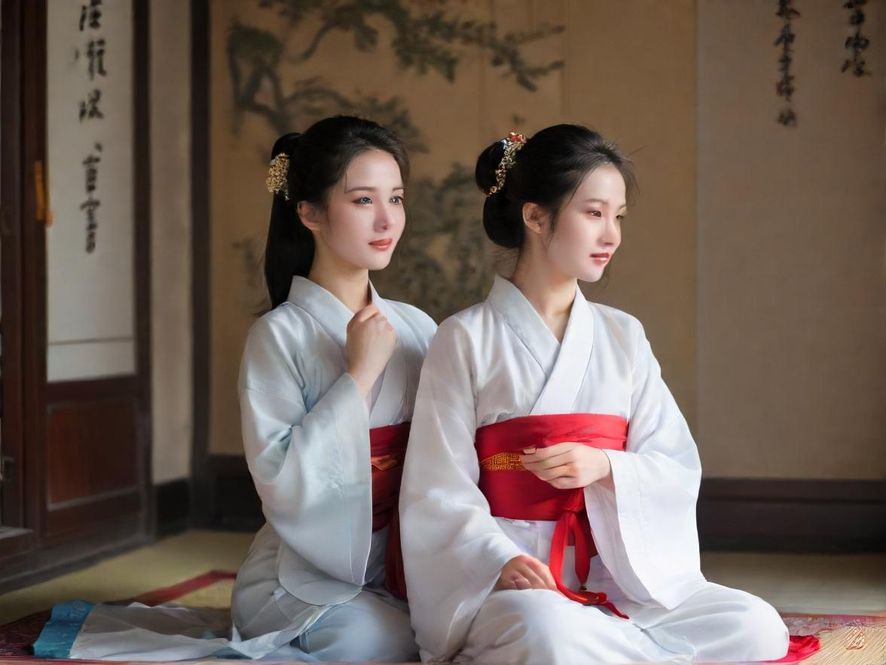 一位气质优雅的女性,在光线柔和的私密茶室中,侧身耐心指引着客人,营造出宁静而专业的氛围。