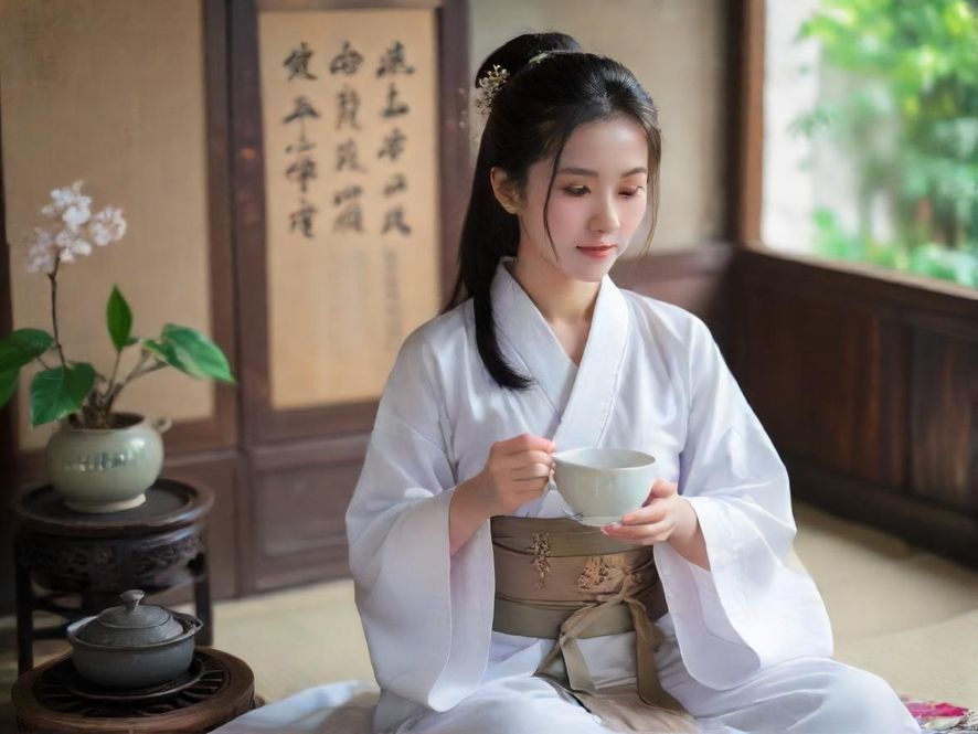 一位气质优雅的北京熟女在温馨的茶室中,侧身而坐,柔和的光线勾勒出她知性的轮廓,营造出一种宁静而私密的氛围。