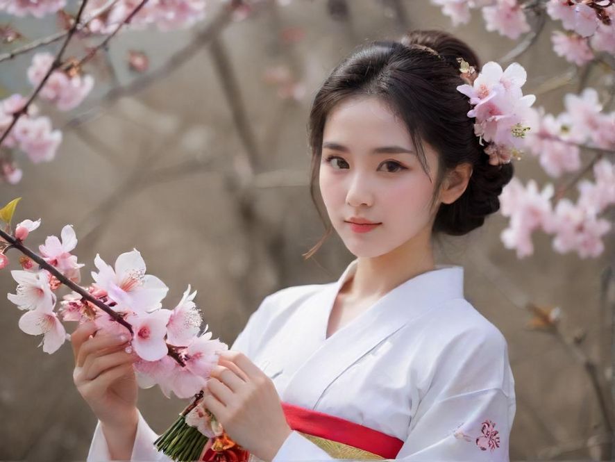 广佛花社区qm内,一位优雅的女性正在享受休闲时光,面带轻松愉悦的笑容