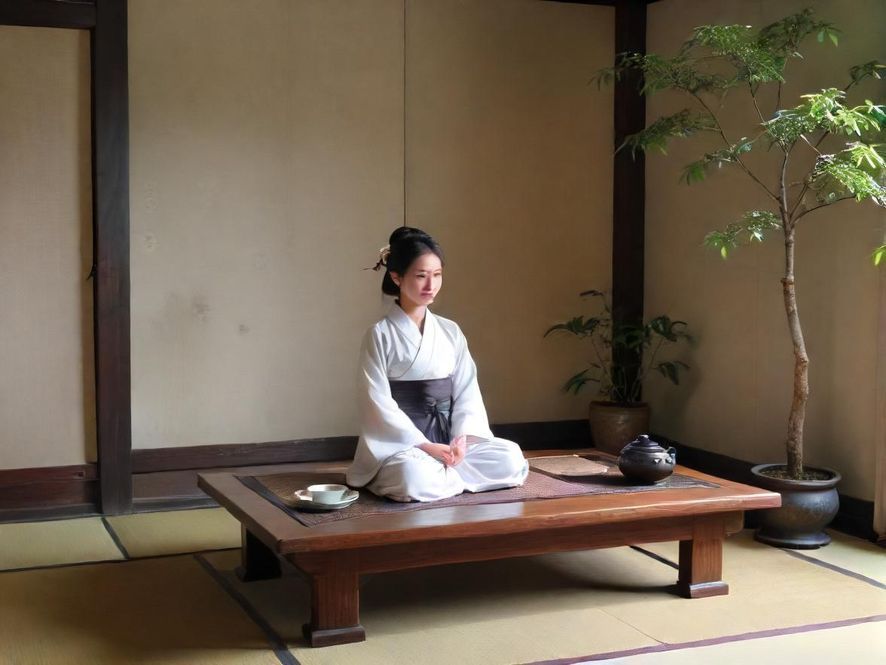 一间位于广州天河的高端茶室，内部设计融合了现代奢华与传统东方美学，空间宽敞明亮，家具考究，营造出一种宁静而尊贵的氛围。